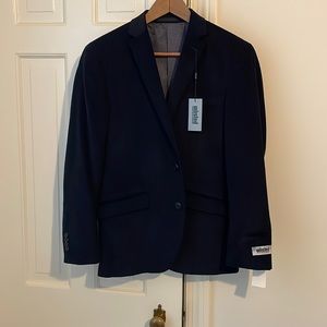 Unlisted Kenneth Cole boys/men’s jacket. NWT Navy blue small whale corduroy.